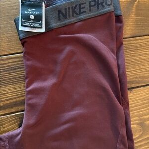Nike Pro Burgundy Leggings